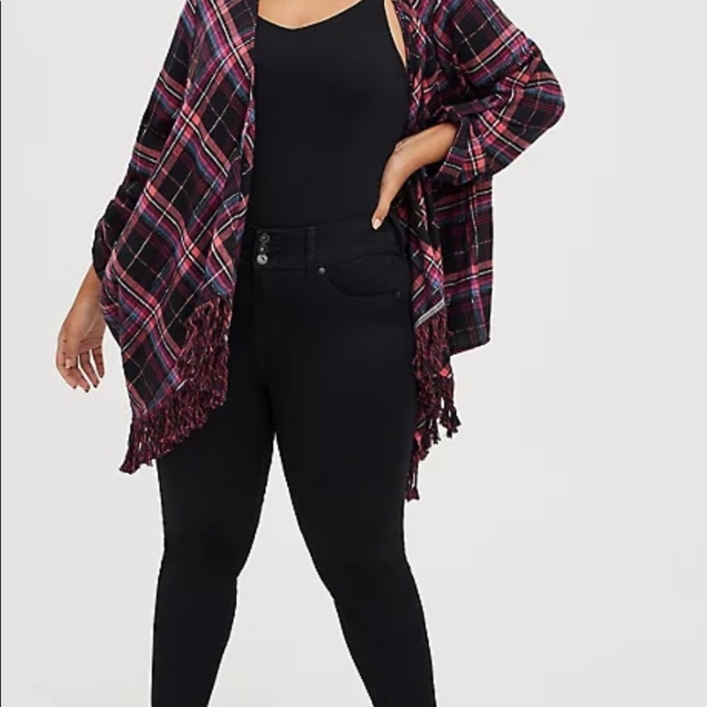 DRAPE JACKET - FLANNEL PLAID Torrid